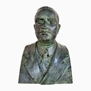 Signed Bronze Bust, 1950s