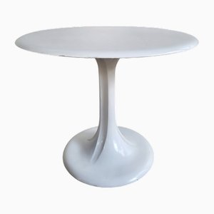 Mesa de comedor redonda con forma de tulipán, años 70