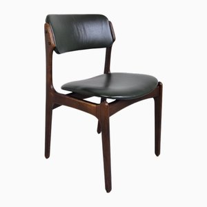 Sedia da pranzo OD49 in teak di pelle di Erik Buch, anni '60