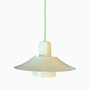 White Model 729 Hanging Lamp from Horn