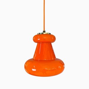 Modell 550 Hängelampe aus Orange Glas von Hemi