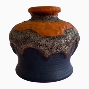 Orange und Blaue Modell 644-15 Fat Lava Vase von Dümler & Breiden