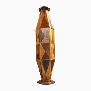 Moderne Mid-Century Holzvase, 1960er