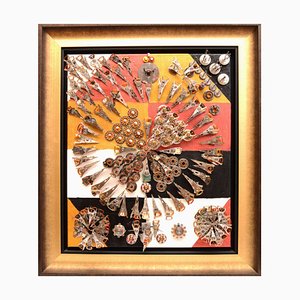 Goga Gomareli, The Fifth Color in a Vertical Strip, 2025, Acrylique et techniques mixtes sur Toile