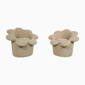 Set of Vintage Flowers Lounge Chairs