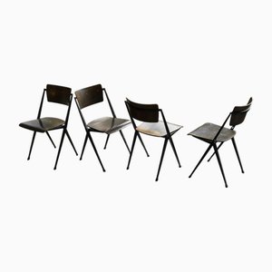 Sedie Pyramide vintage di Wim Rietveld per Ahrend De Cirkel, anni '60, set di 4