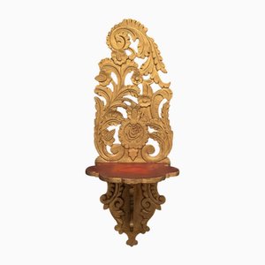 Carved Gilded Wood Ottoman, 1800s