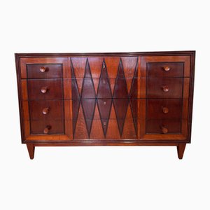 Italian Architectural 4-Drawer Dresser, 1950s