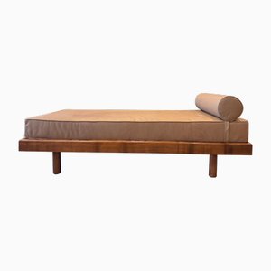 Daybed in Oak and Nappa Leather, 1970s
