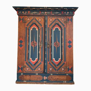 Baroque Farmhouse Hand-Painted Cabinet