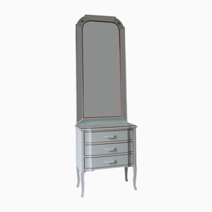 Swedish Painted Chest of Drawers with Mirror in the style of Carl Larsson, 1940s