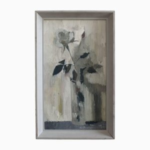 Gunnar Persson, Floral Still Life, Oil on Canvas, 1960s, Framed