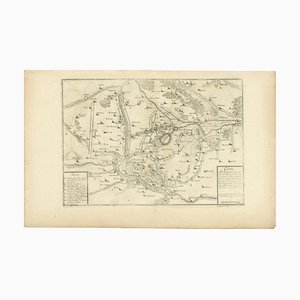 Map of the Siege of Douay, France, 1720s