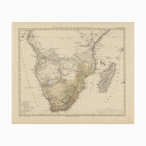 Antique Southern Africa and Madagascar Map by Adolf Stieler, 1857