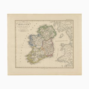 Map of Ireland with Provincial and County Divisions, 1851