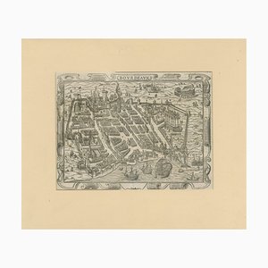 Braun & Hogenberg, Bordeaux City View, Original Woodcut, 1575