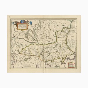 Blaeu Map of Ottoman Balkans Walachia Bulgaria Romania by Aeg, 1665