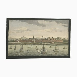 Sayer, Fort St. George on the Coromandel Coast, 1754, Hand-Colored Engraving