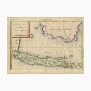 French Map of Java and Bali with Borneo Coast