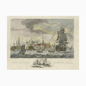 Vinkeles, 1779 View of Onrust Island Near Batavia with Voc Shipyard Activity, 1779, Print