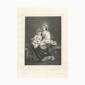 Madonna and Child with Rosary, 1850, Paper