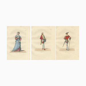 Italian Renaissance Dress, 1845, Paper, Set of 3
