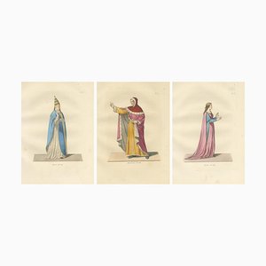 Ecclesiastical and Civic Dress in Renaissance Italy, 1845, Paper, Set of 3