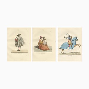 Noble Grace and Martial Power, 1845, Paper, Set of 3