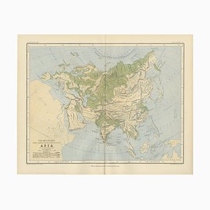 Geologische Karte von Asien von AK Johnston Mountains and Valleys, 1852