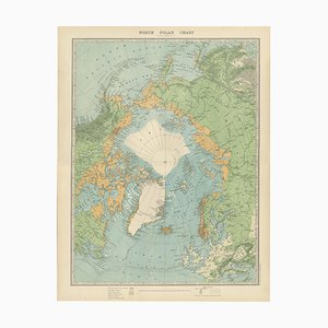Vintage North Polar Chart, 1903, Paper