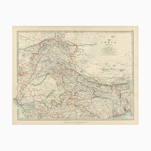 Antike Karte von Nordindien, 1903