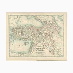 Antique Map of Turkey in Asia, 1903