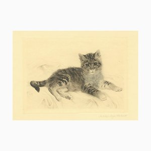 Kurt Meyer-Eberhardt, Cat Etching, 1980s, Paper