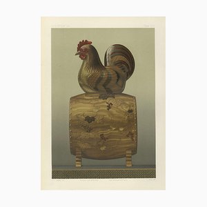 G. A. Audsley, Japanese Rooster Drum Stand, 1880s, Lithograph on Paper