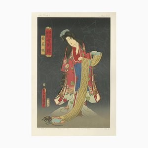 Enigmatic Woman with Scroll and Spider, 1882, Paper