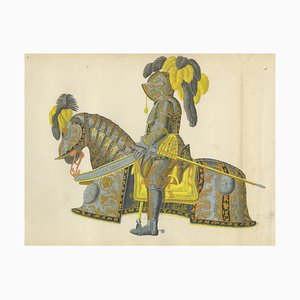 Knight in Full Tournament Armor, 1842, Paper