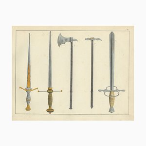 Von Reibisch, épées, haches et marteaux de guerre, 1842, impression