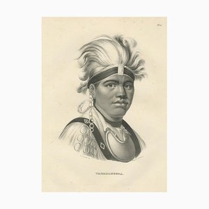 Karl Joseph Brodtmann, Portrait de l'Amérindien Tawadanega, 1836, Impression