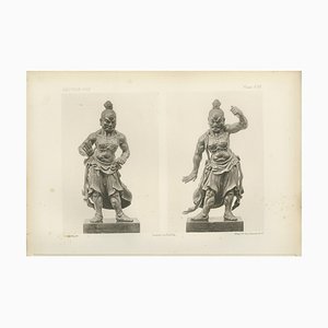 Statues of Japanese Guardian Deities, 1884, Paper