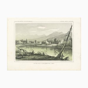 Sarony, Major & Knapp, Bitter Root River Near Fort Owen in Montana, Tinted Lithograph, 1856