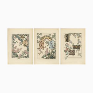 Dekorative florale Ornamentik, 1896, Drucke, 3 . Set
