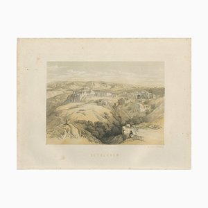After David Roberts, Bethlehem Biblical Landscape, 1862, Print