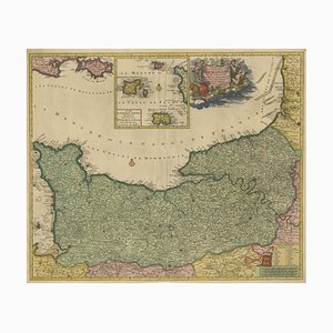 Normandy Map by Frederick De Wit, 1705