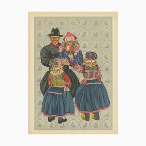 Gratiane de Gardilanne y Elizabeth Whitney Moffatt, traje tradicional holandés de Marken para hombres y niños en traje festivo, 1932, imprimir