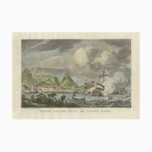 S. Fokke, P. Conradi und V. van der Plaats, Cape of Good Hope & Table Bay Ships at Anchor, 1777, Gravur