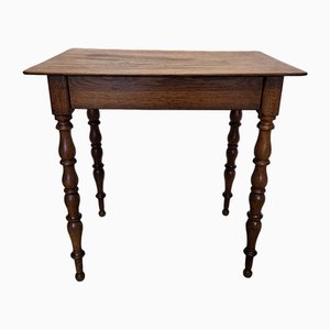 Antiker französischer Tisch aus Eiche mit Schublade, 1800er