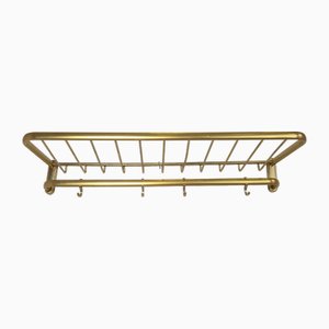 Mid-Century Modern Coat and Hat Rack in Aluminium and Brass, 1960s