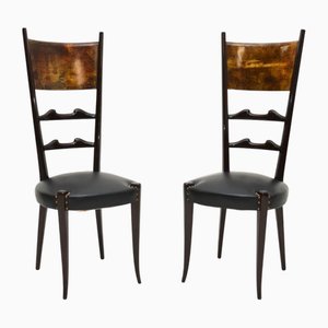 Set of Vintage Italian Side Chairs by Aldo Tura, 1970