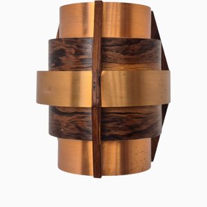 Copper and Rosewood Pendant Lamp by Hans-Agne Jakobsson, 1960s