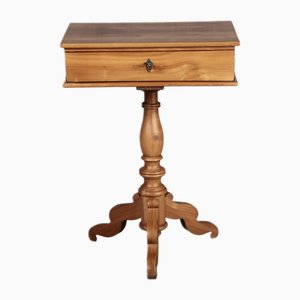 Tavolo da cucito Biedermeier antico in legno di ciliegio, XIX secolo, 1840